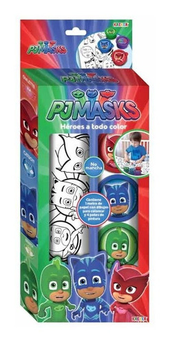 Heroes A Todo Color Papel Pintura P Dedo Pjmasks Kreker 3411