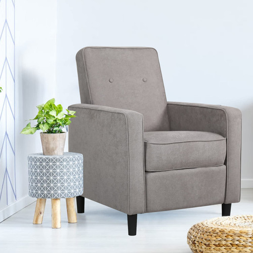 Silla Reclinable Tela Para Sala Estar Moderna Sofa Brazo