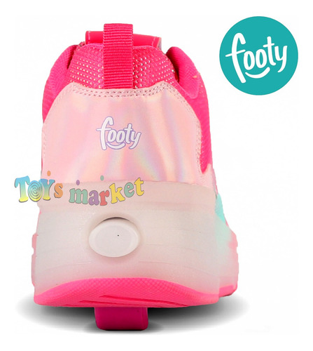 Imagen 4 de 7 de Zapatillas Footy Con Ruedas Roller Luces Led Usb Recargables