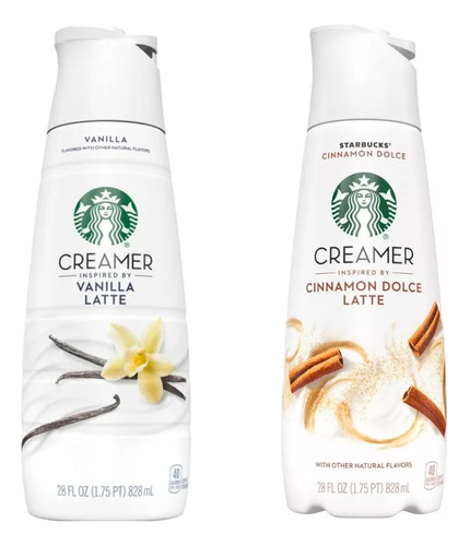Starbucks Creamer 2 Piezas Vainilla Y Canela Importado