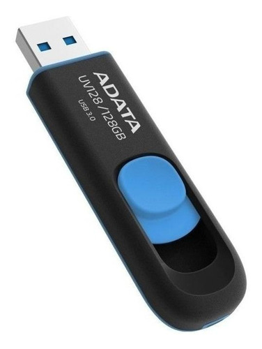 Imagen 1 de 3 de Memoria USB Adata UV128 128GB 3.2 Gen 1 negro y azul