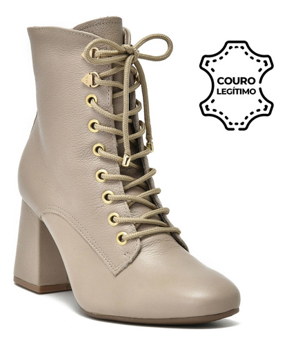 Bota Coturno Via Marte Couro Ref. 23-6106-01