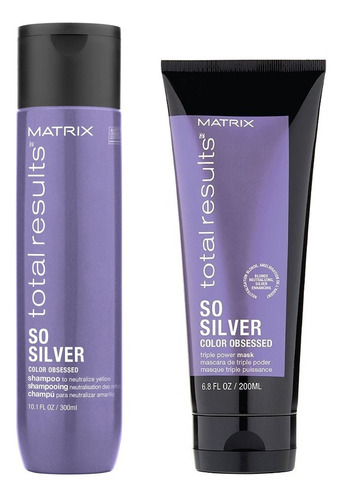 Pack Shampoo Y Máscara So Silver Matrix Matizador Rubios