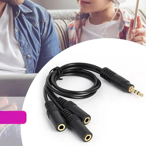 3 Distribuidor De Audio Extensor De Auriculares 3,5 Mm Macho