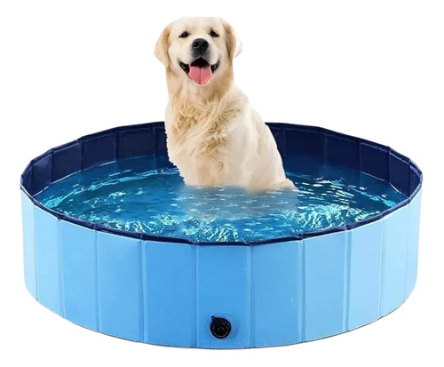 Piscina Circular Para Mascotas Portátil 120x30cm - Pet Tub