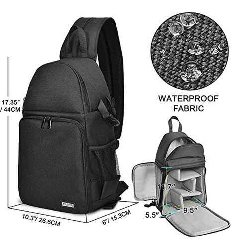 Imagen 5 de 7 de Mochila Para Camara Reflex Nikon Canon Sony Tripode Lente