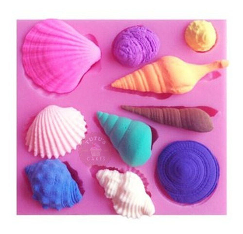 Molde Silicona Caracol Fondo Mar Porcelana Resina Color Rosa