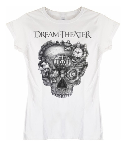 Polera Mujer Dream Theater Fanart Skull Rock Abominatron
