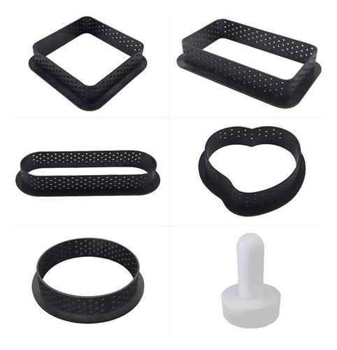 5 Moldes Perforados Para Tartas, Anillos Para Tartas Diy C