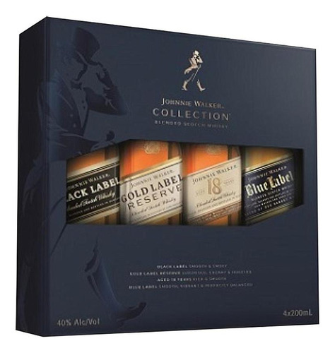 Whisky Escoces Johnnie Walker Collection 4x200 Ml
