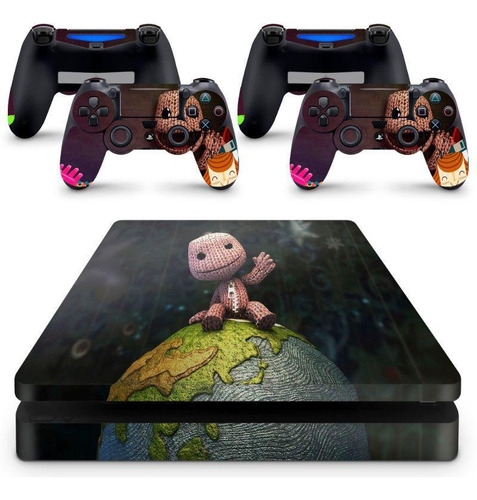 Skin Adesivo Protetor Para Ps4 Slim Little Big Planet B1