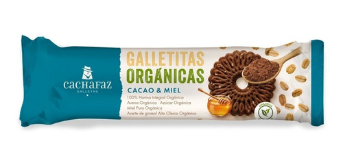 Galletitas Cachafaz Organicas Cacao Y Miel 170 Gr.