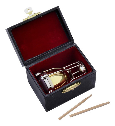 Timbal Miniatura De Cobre Dselvgvu Soporte Y Estuche Mi...