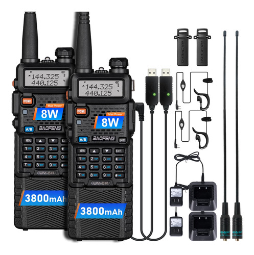 Walkie Talkies Recargables Largo Alcance Doble Banda 3800mah