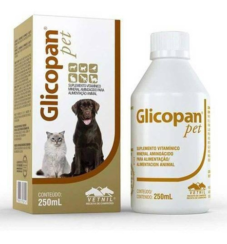 Vetnil Glicopan Pet 250ml  Complexo Vitamínico