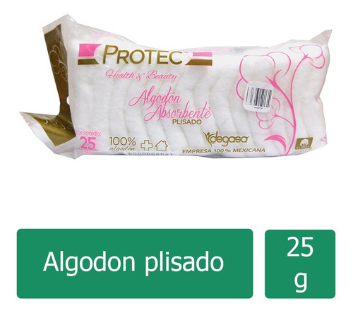 Protec Algodón Absorbente Bolsa Con 25g