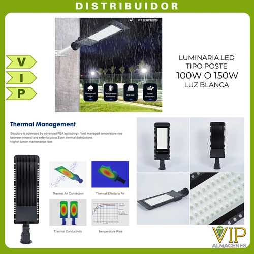 Luminaria Reflector Tipo Poste 100w A Corriente 85-265v