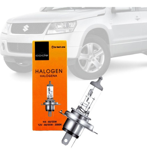 Lampada Farol Baixo Alto Halogena Code 4300k H4 Grand Vitara