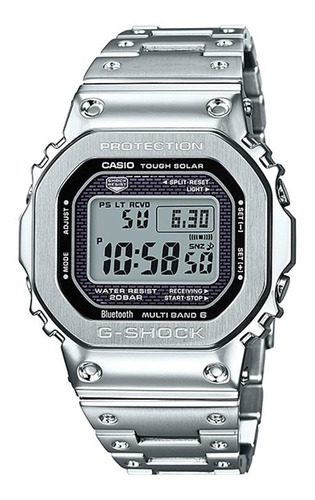 Reloj Casio G-shock Original Hombre Gmw-b5000d-1cr E-watch Color de la correa Plateado Color del bisel Plateado Color del fondo Digital