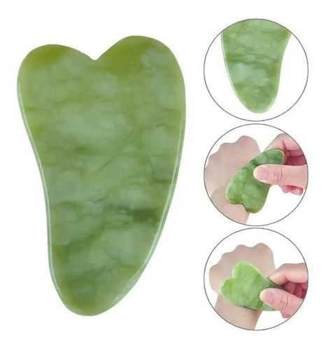 Piedra De Jade Natural Gua Sha 7cm X 4cm