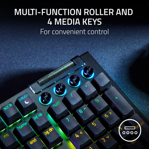 Teclado Mecânico Para Jogos Razer Blackwidow V4 Yellow Switc