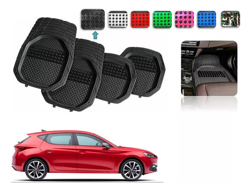 Tapetes 4pz Bandeja 3d Color Seat Leon 2021 2022 2023 2024