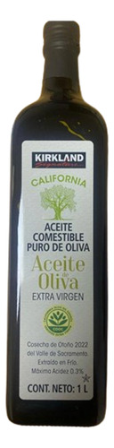Aceite De Oliva Extra Virgen California Cooc Kirkland 1 L