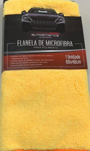 Imagem 1 de 3 de Flanela De Microfibra Autoamerica Premium 60cm X 40cm