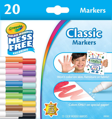 Juego De Rotuladores Crayola Color Wonder 20 Broad Line Para