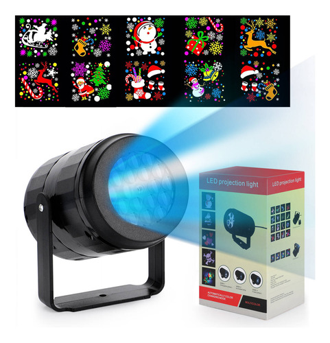 Proyector Luces Led Navidad Lámpara Diapositivas Decoración