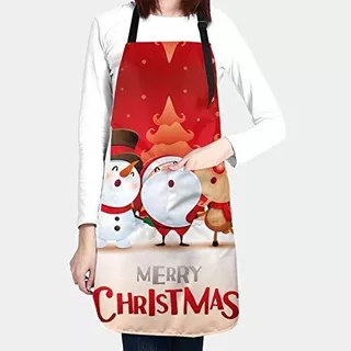 N/w Merry Christmas Kitchen Aprons For Women Men Plus Size W