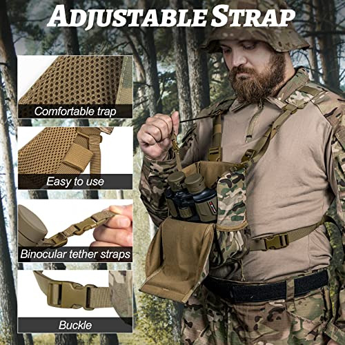 Arnés Binocular Ajustable Con Funda De Lluvia Para Caza