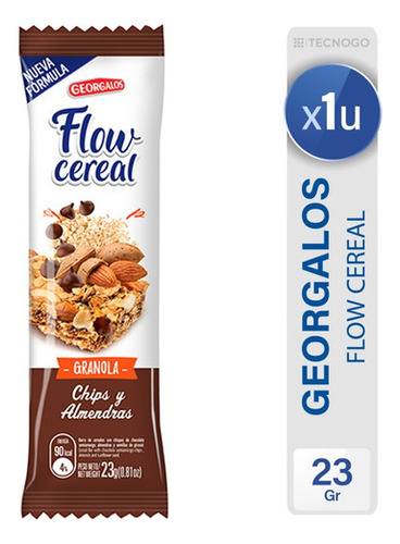 Barra Cereal Georgalos Granola Chips Y Almendras Flow Cereal