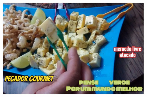Pegador Gourmet Petiscos Pipoca Batata Buffet Kit Com 50
