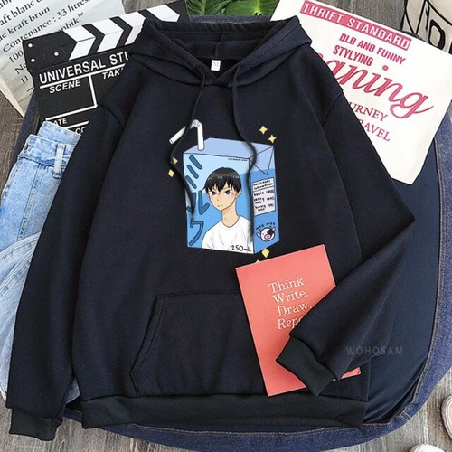 Moda Harajuku Japonesa Anime Tobio Kageyama Sudadera Con Gor