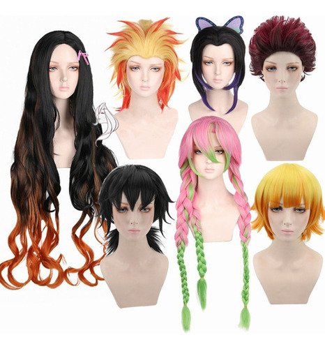 Demon Slayer Kochou,nezuko,kanroji,kamado,cosplay Peluca