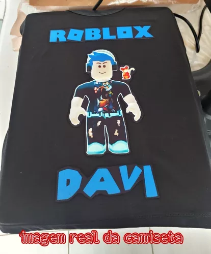 Camiseta blusa preta infantil menino roblox - Estampmax