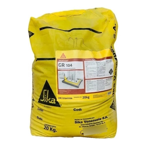 Sika Grout 104 Mortero 20kg Sellado Tienda