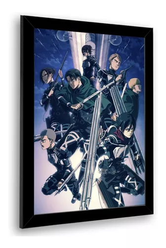 Quadro Attack On Titan Poster 2 Temporada 23x33cm