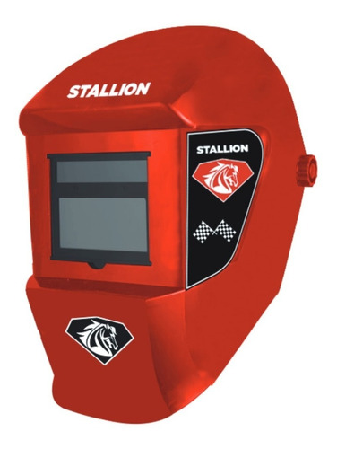 Careta Electronica Para Soldar Roja St-r9 Stallion