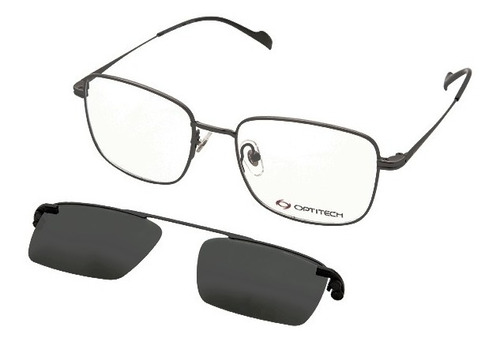 Anteojo Armazon Optitech Clip On Sol Polarizado Op512 Optica