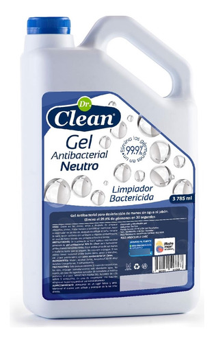 Gel Antibacterial Para Relleno Dr. Clean Neutro 70%