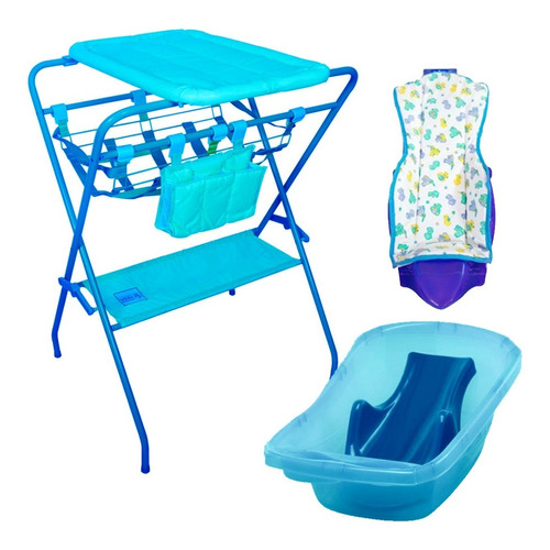 Kit De Baño Soporte Con Cambiador Bañera Protector