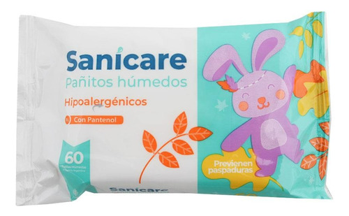 Toallitas Humedas Sanicare Con Pantenol X120 Unidades