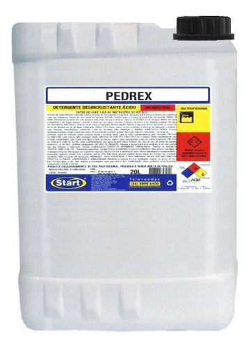 Pedrex Limpa Pedras Cimento Tijolo Start 20 Litros
