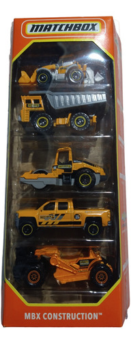 Matchbox 5 Pack Mbx Construction Iv Año 2022 Silverado