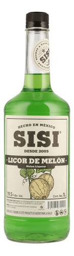 Botella De Licor Sisi Sabor Melón 1l