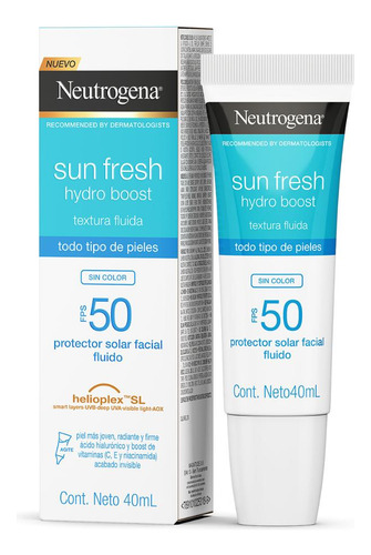 Protector Solar Fps50 Neutrogena Sun Fresh 40ml | Sin Color