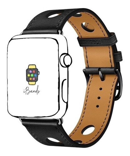 Pulseira Ibands Couro Legítimo Rallye Para Apple Watch