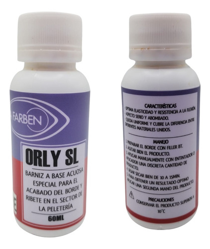 Tinta Italiana Bordes Cuero Orly 60ml Kenda Farben Marroquin